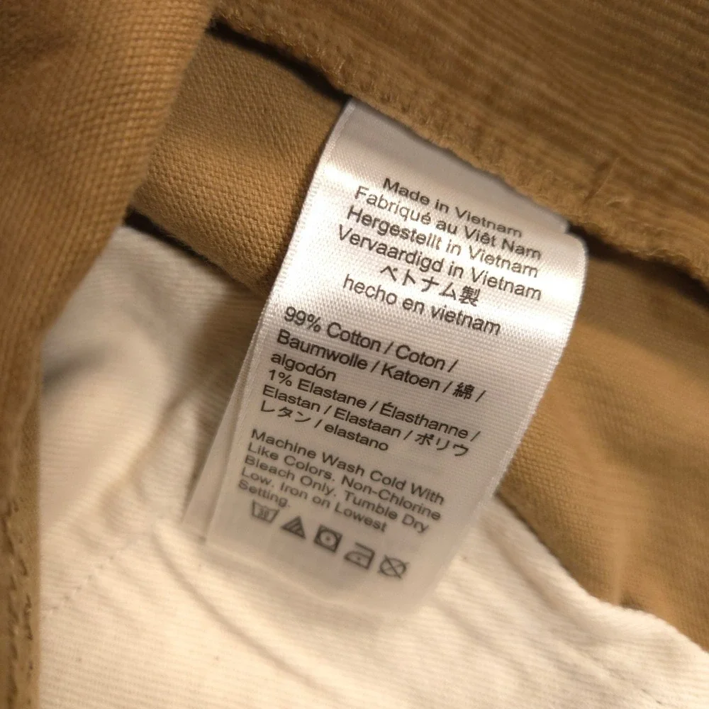 J Crew 770 Corduroy Pants Mens 29X32 Brown Slim Straight Fit 5 Pocket Preppy NEW